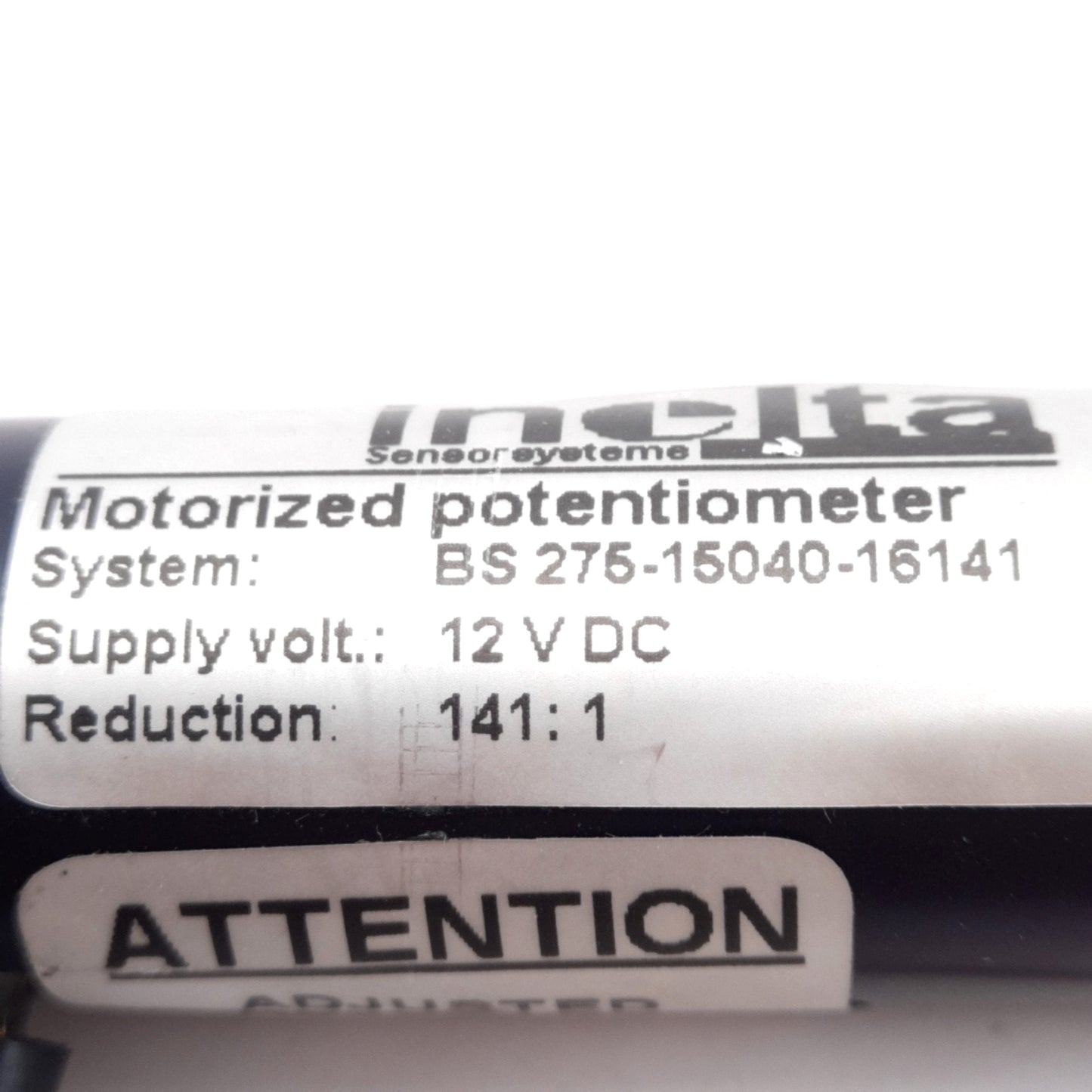 Used Inelta BS275-15040-16141 Motorized Potentiometer, 141:1 Ratio, 10-Turn, 12VDC