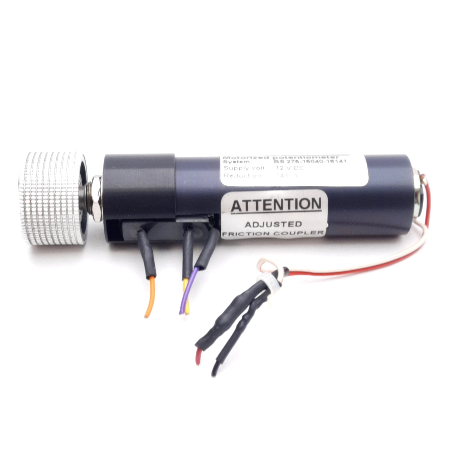 Used Inelta BS275-15040-16141 Motorized Potentiometer, 141:1 Ratio, 10-Turn, 12VDC