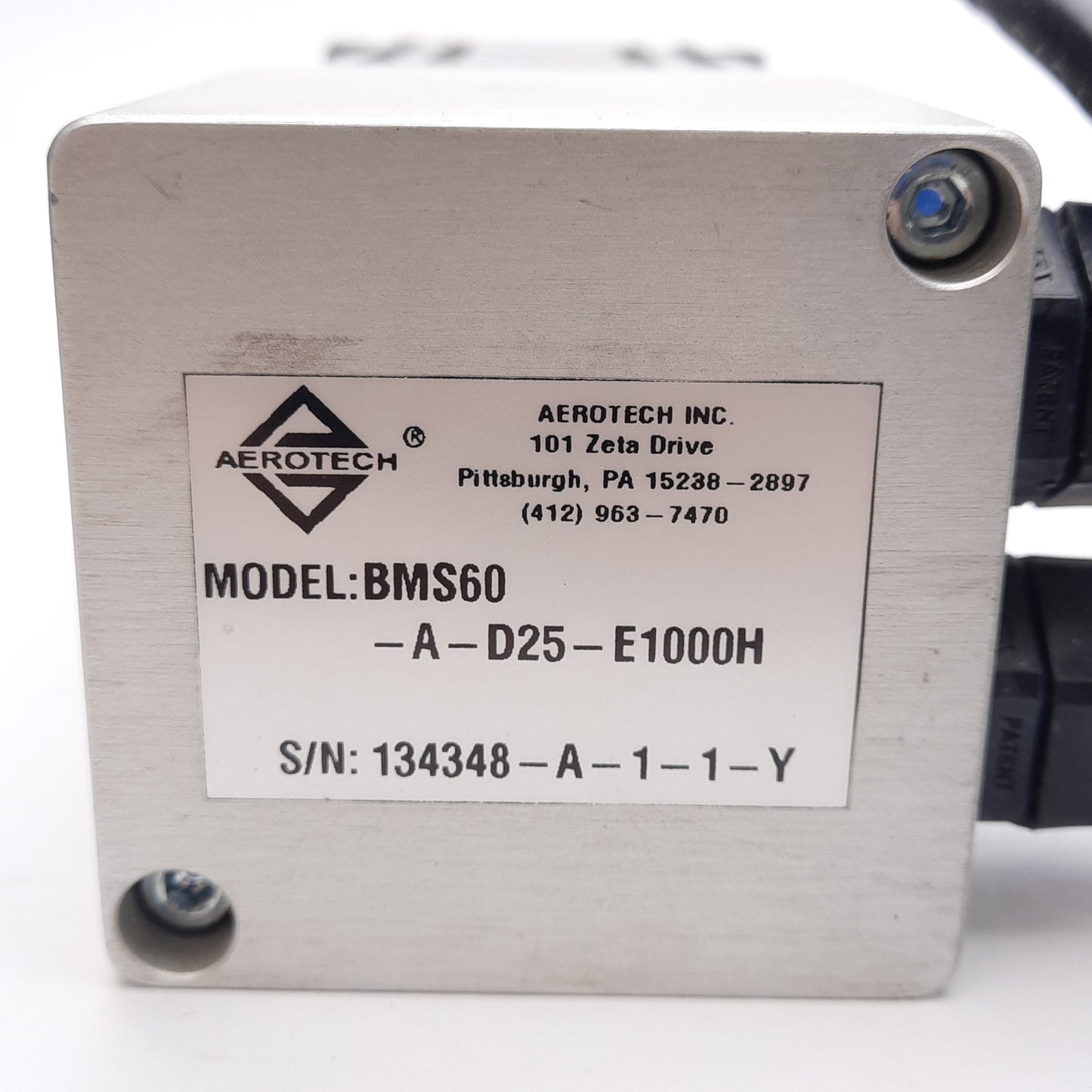 Used Aerotech BMS60-A-D25-E1000H Servo Motor 0.33Nm, 4000RPM, Encoder 1000ppr, NEMA23