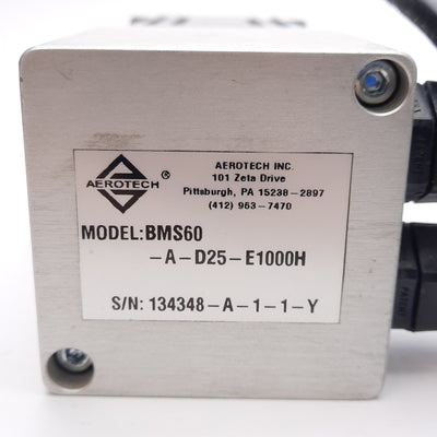 Used Aerotech BMS60-A-D25-E1000H Servo Motor 0.33Nm, 4000RPM, Encoder 1000ppr, NEMA23