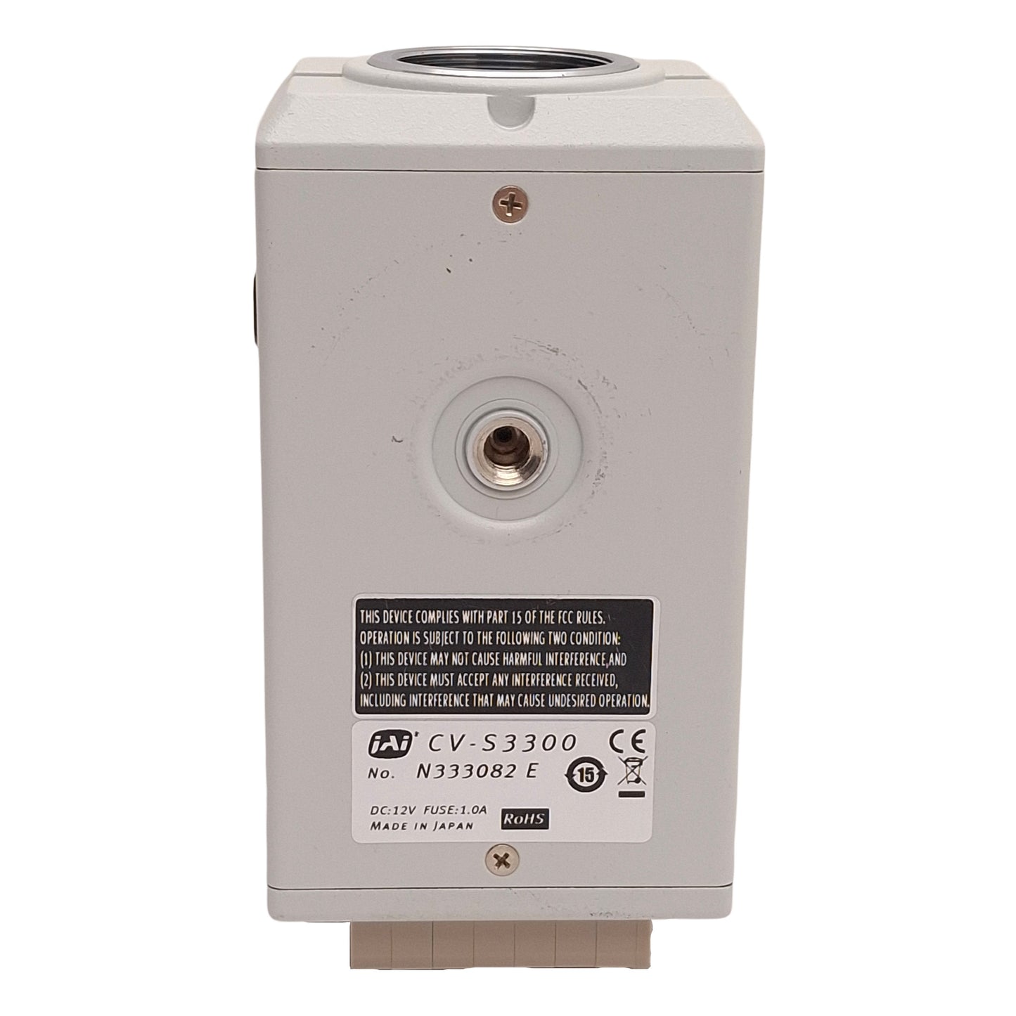 Used Jai CV-S3300 Super Sensitive DSP Color Camera, 1/3in CCD, 768x494 Pixels, 12VDC