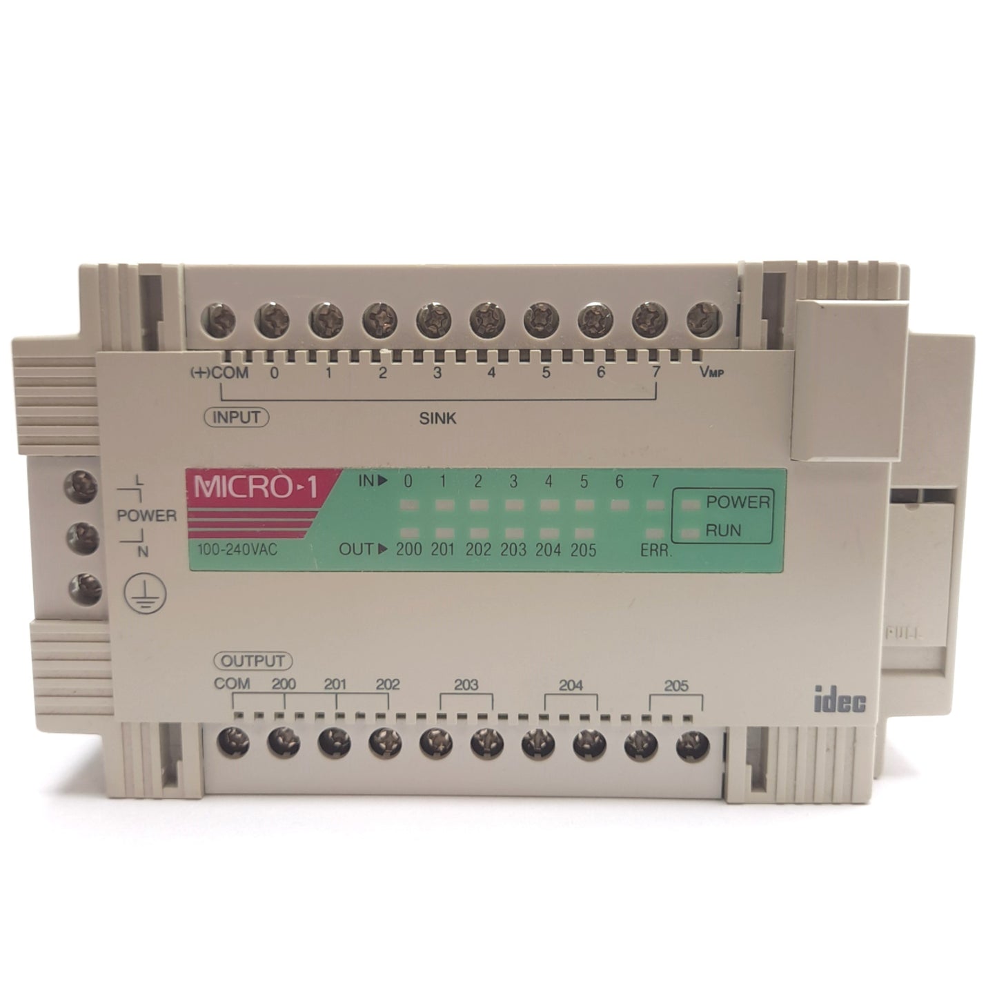 Used IDEC FC1A-C2A1E Micro-1 PLC I/O Module, 8-Input/6-Output, 100-240VAC Supply