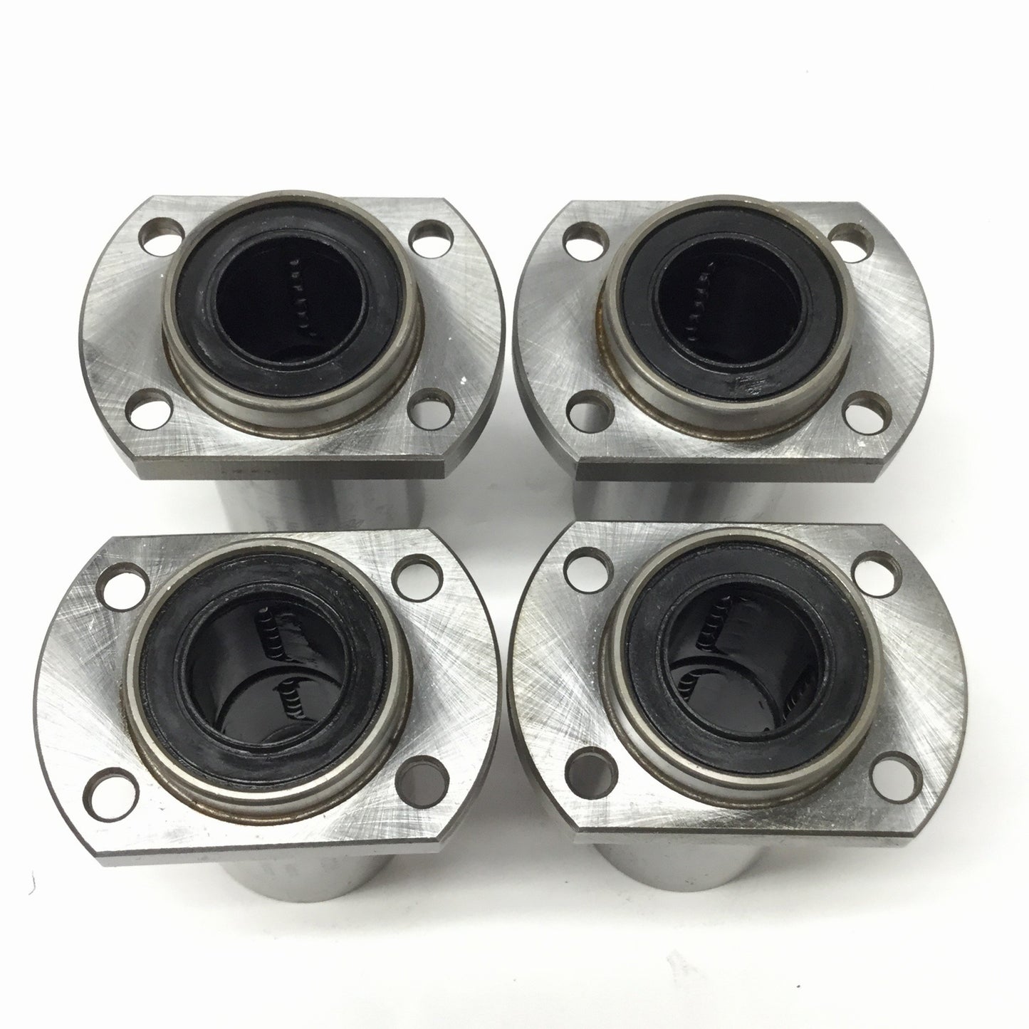 Used Lot of 4 Misumi LHICD16 Linear Ball Bearing, Pilot Center Flanged, Ø16mm Bore