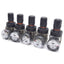 Used Lot of 5 SMC AR10-M5-Z Pneumatic Regulators, 7-100psi, M5 x 0.8 Ports, W/ Gauge