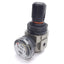 Used Lot of 5 SMC AR10-M5-Z Pneumatic Regulators, 7-100psi, M5 x 0.8 Ports, W/ Gauge