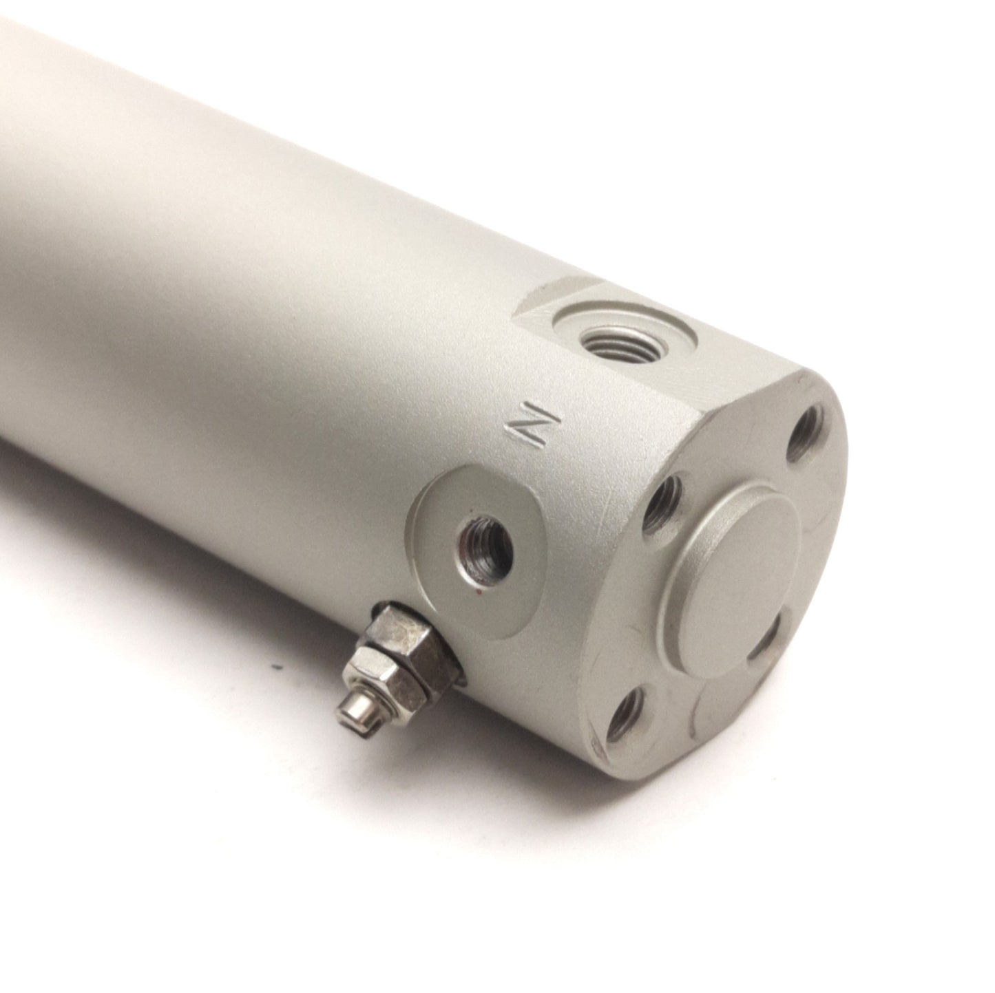 Used SMC NCGBA25-0800 Pneumatic Cylinder, 1in Bore, 8in Stroke, M5 Ports, 1.0MPa Max