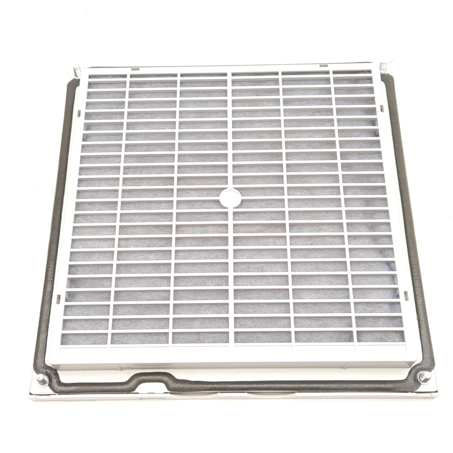 Used Rittal SK 3325.207 Outlet Filter, 8.82x8.82in Cutout, 10x10x1.25in Outside