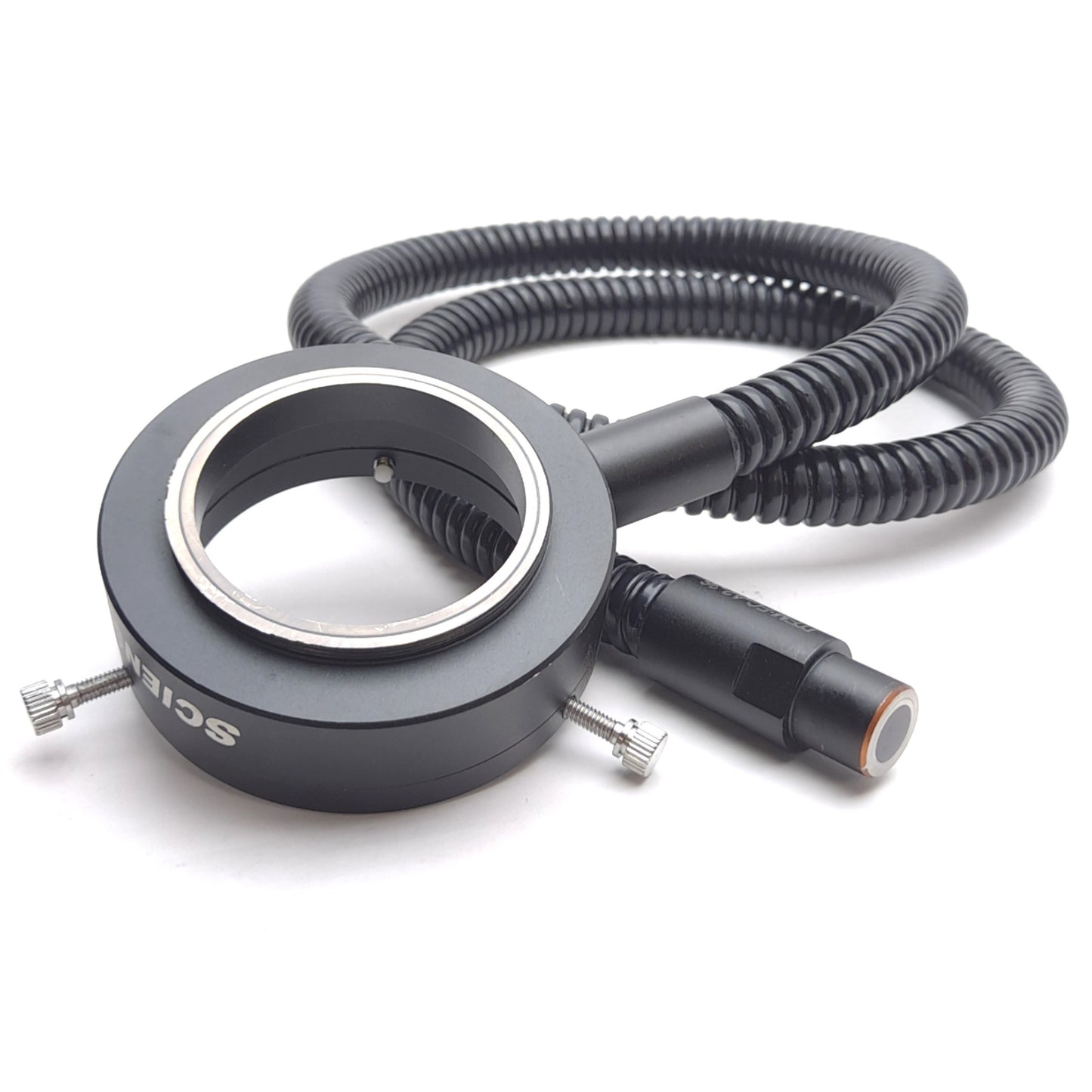 Used Scienscope FC-A2-36 Fiber Optic Annular Ring Light, ø2.3in ID, 36in Fiber