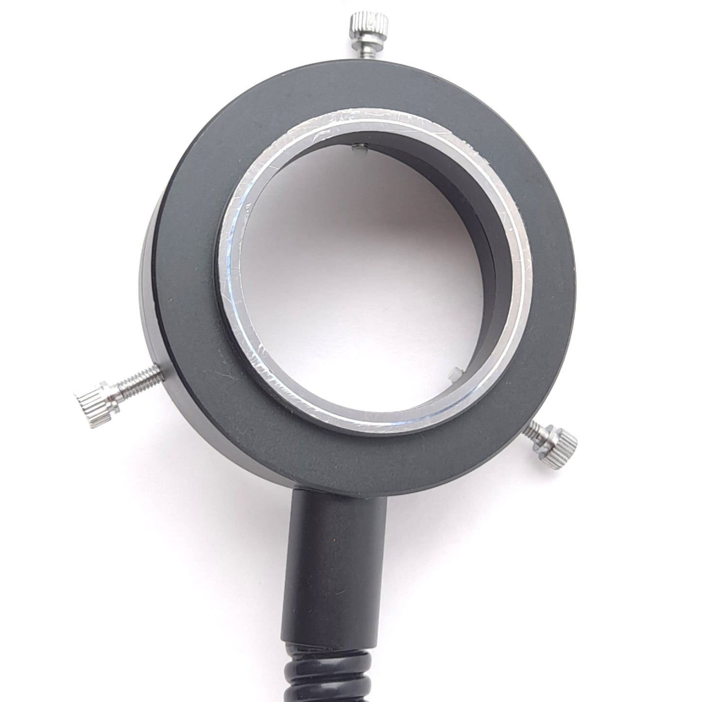 Used Scienscope FC-A2-36 Fiber Optic Annular Ring Light, ø2.3in ID, 36in Fiber