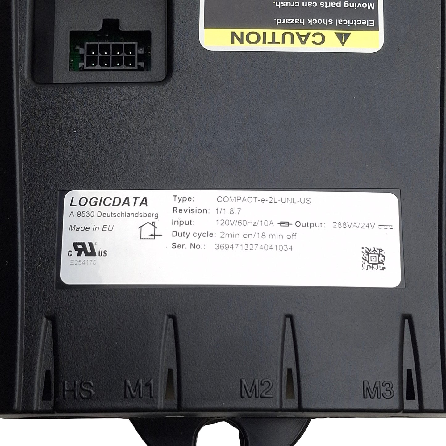 Used LOGICDATA COMPACT-e-2L-UNL-US Control Unit For Height-Adjustable Desk, 120VAC
