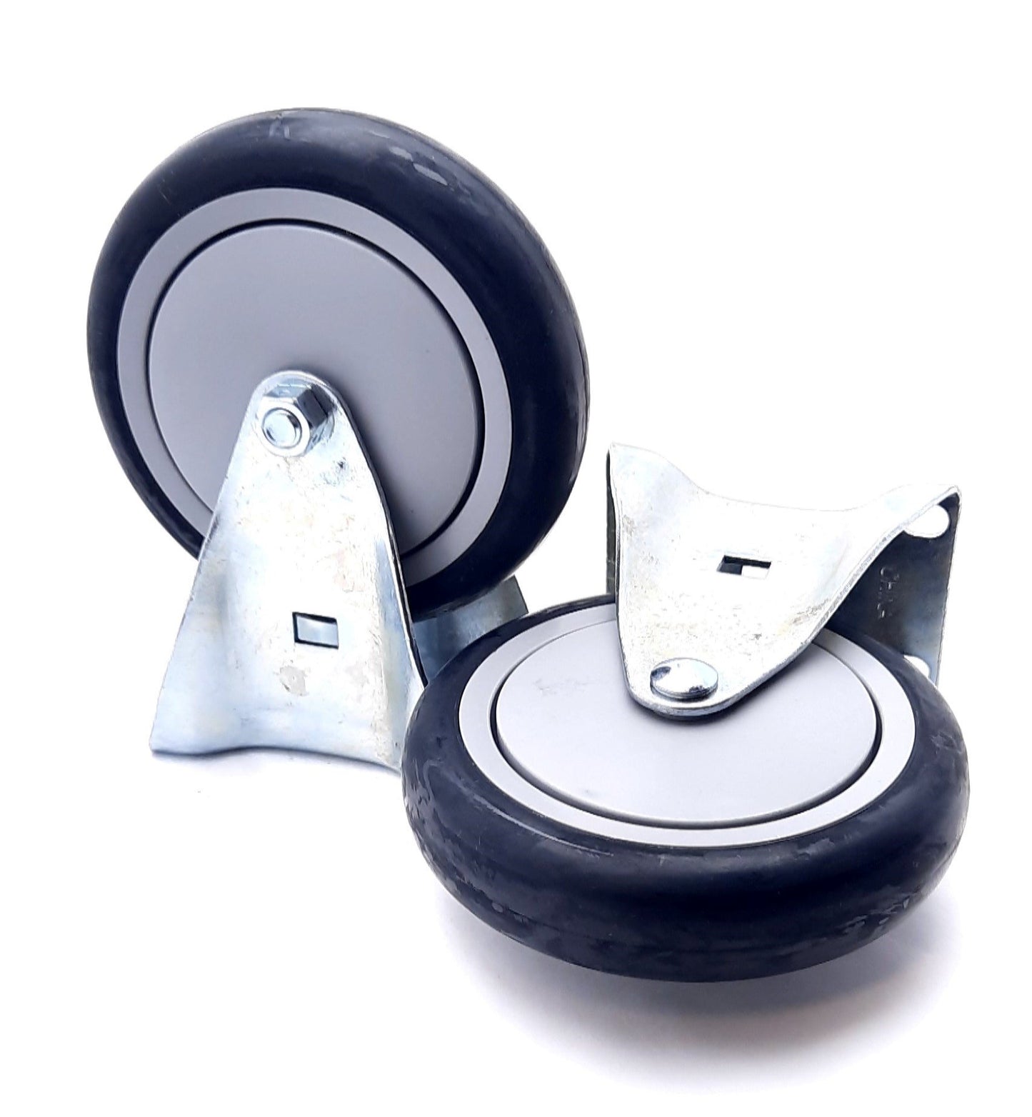 New – Open box Lot of 2 80/20 2316 Deluxe Flange Mount Rigid Caster 4", 3.625" x 2.688"