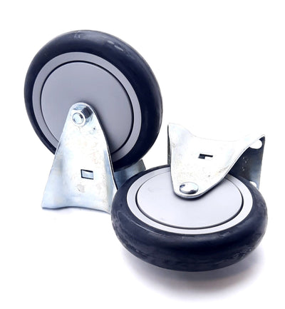 New – Open box Lot of 2 80/20 2316 Deluxe Flange Mount Rigid Caster 4", 3.625" x 2.688"