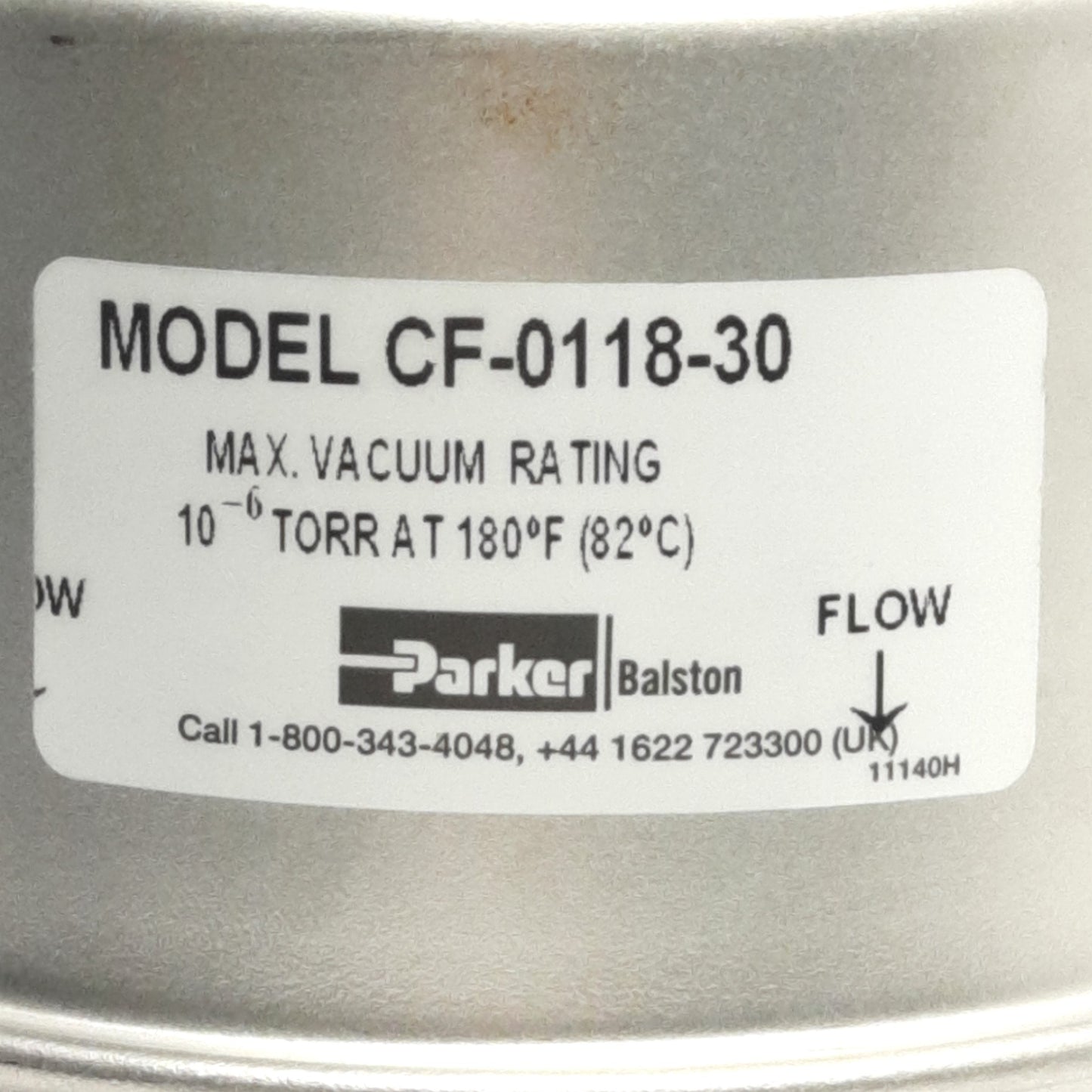 Used Parker Balston CF-0118-30 Vacuum Pump Particulate Filter KF-25, 10-6 Torr, 0.1µm