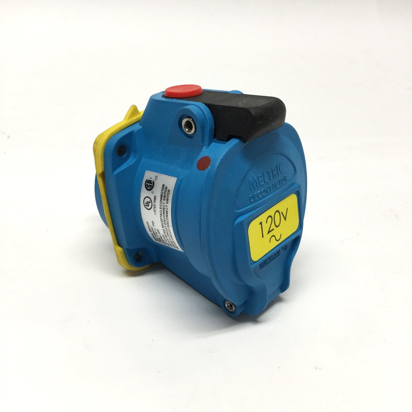 Used Meltric 63-14165 DSN20 Connector Receptacle, 120VAC 20A, 0.75HP, Type 4X, IP69