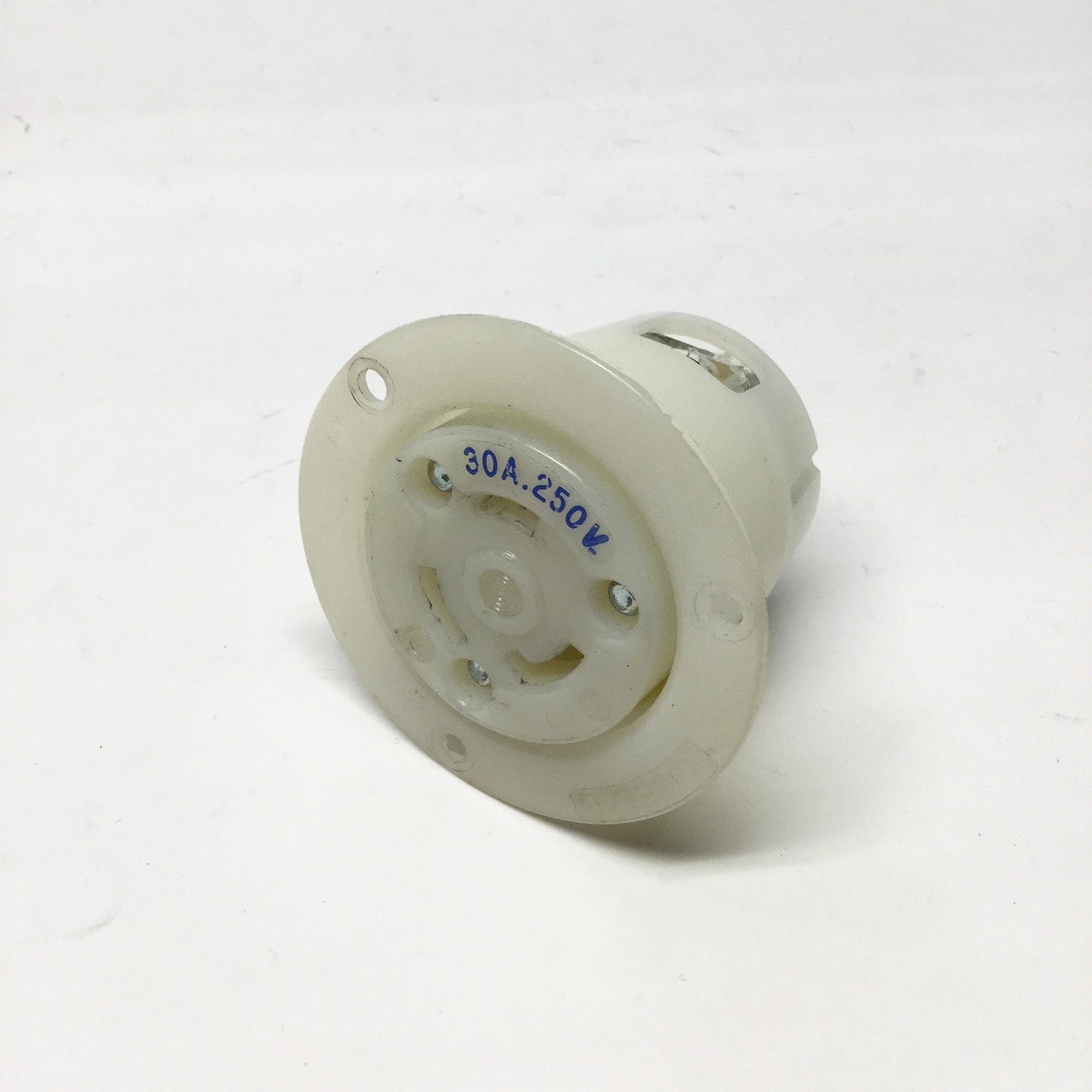 Used Hubbell HBL2626 Twist-Lock Flanged Female Receptacle, 2P 3W, 30A 250VAC, L6-30R