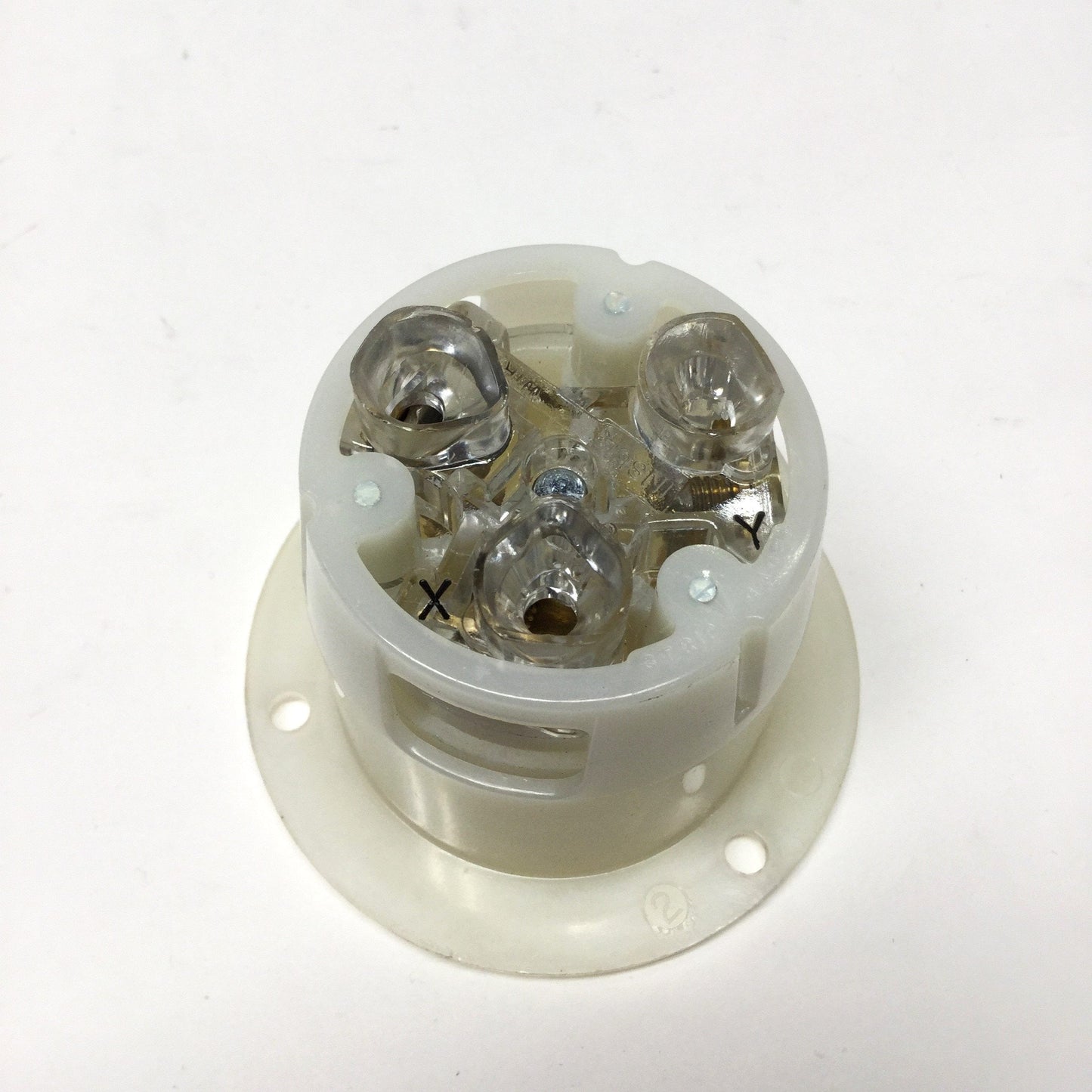 Used Hubbell HBL2626 Twist-Lock Flanged Female Receptacle, 2P 3W, 30A 250VAC, L6-30R