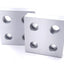 New Lot of 2 80/20 2363 Offset Tap Base Plate 2.00"x2.00" w/1/2-13 Corner Tap