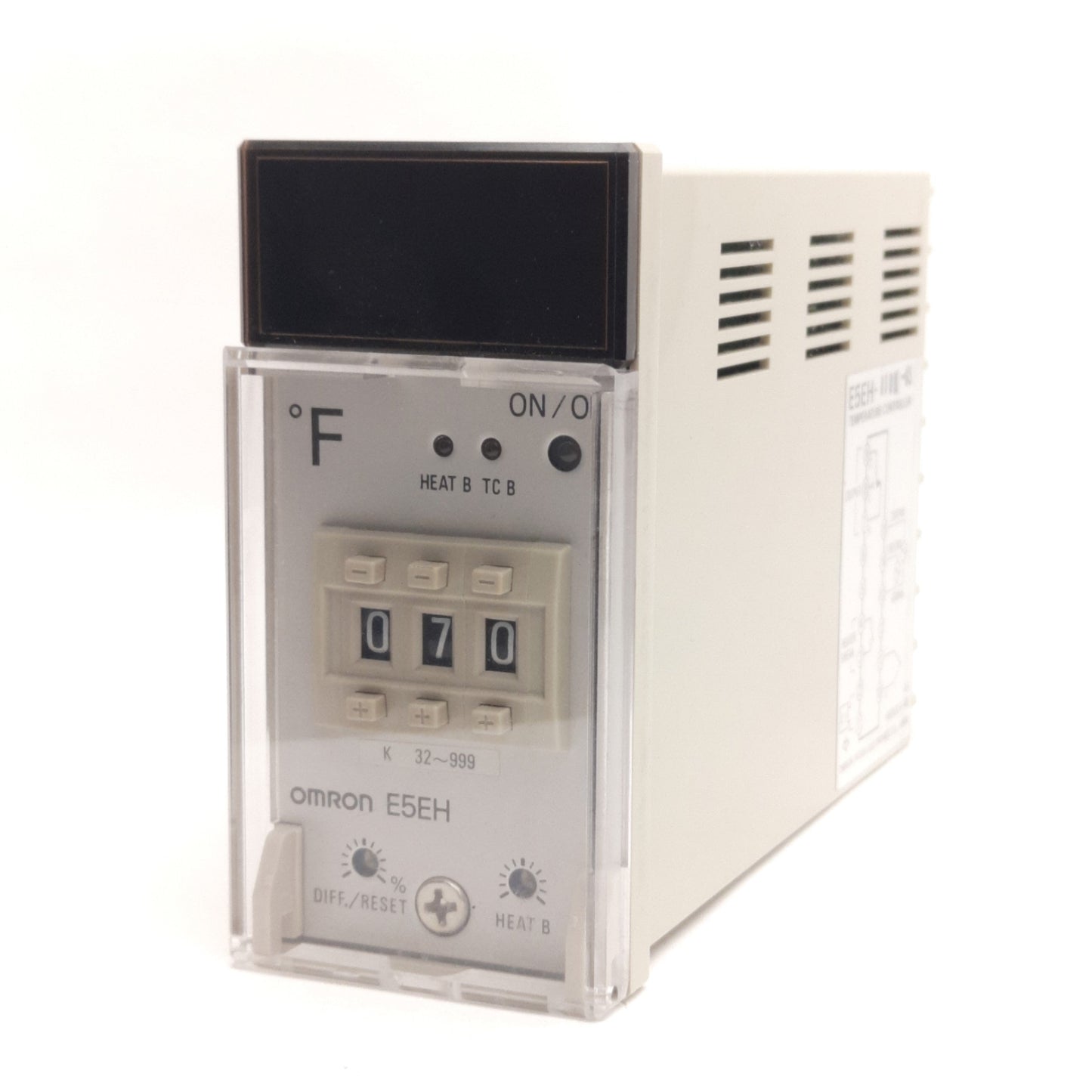 Used Omron E5EH-R10K-US Temp Controller, Heater Brake, 110-120/230-240VAC Supply, T/C