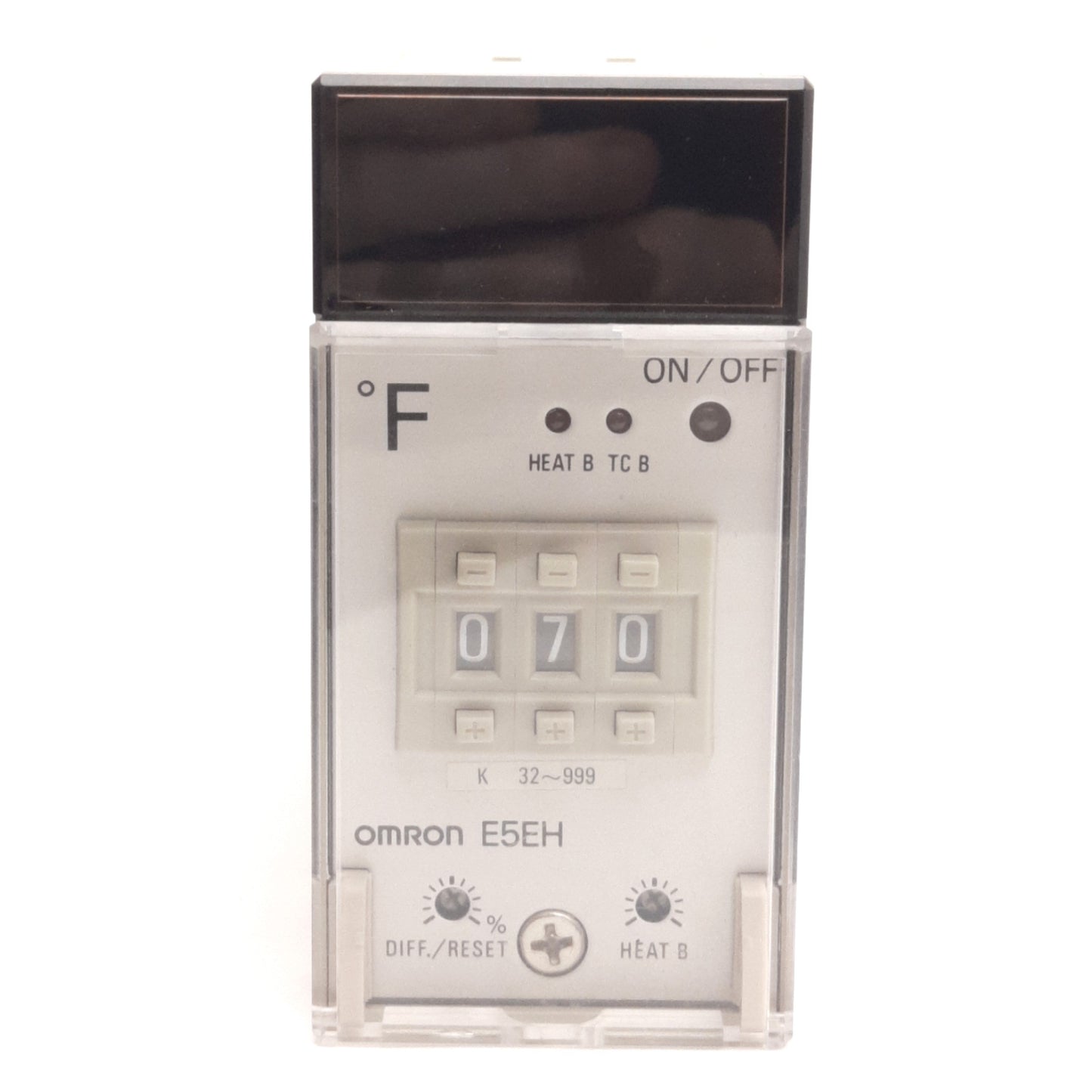 Used Omron E5EH-R10K-US Temp Controller, Heater Brake, 110-120/230-240VAC Supply, T/C