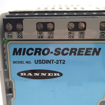 Used Banner USDINT-2T2 Micro-Screen Safety Light Curtain Controller 24VDC Max 1.5A
