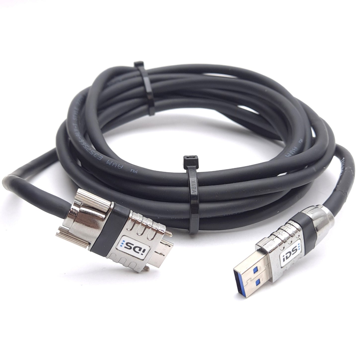 Used IDS Imaging AD00290 Interface Cable, USB 3 Micro-B to USB-A, 3m Length, Screw-In