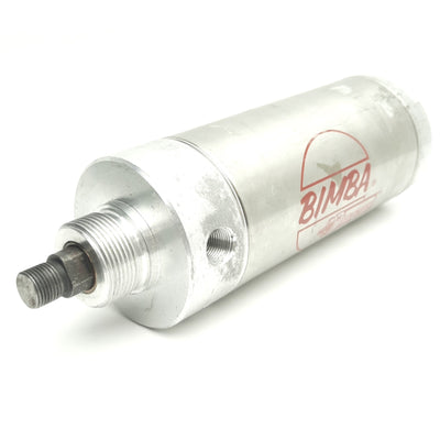 Used Bimba 704-D Pneumatic Cylinder, 3in Bore, 4in Stroke, 3/8in NPT, 250Psi, *Cut*
