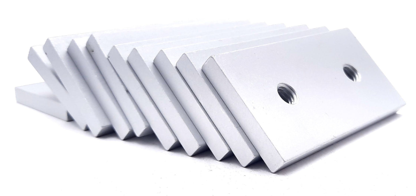 New Lot of 10 80/20 2437 Wide Backing Plate 15 Series & Ready Tube 5/16-18 3" x 1.5"