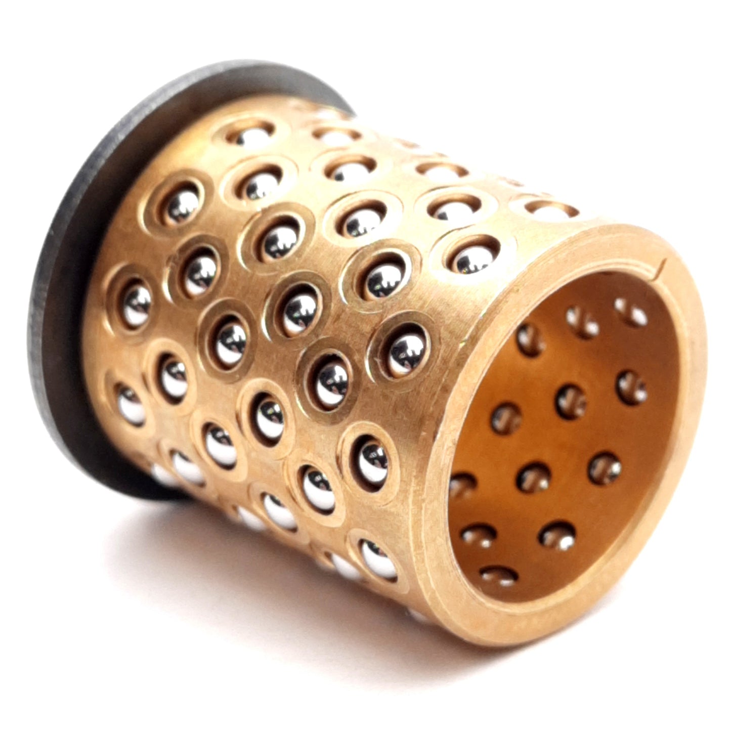 New Agathon 7631.012.020 Brass Ball Cage, ø12mm ID, ø16mm OD, 72 Balls, 20mm Long