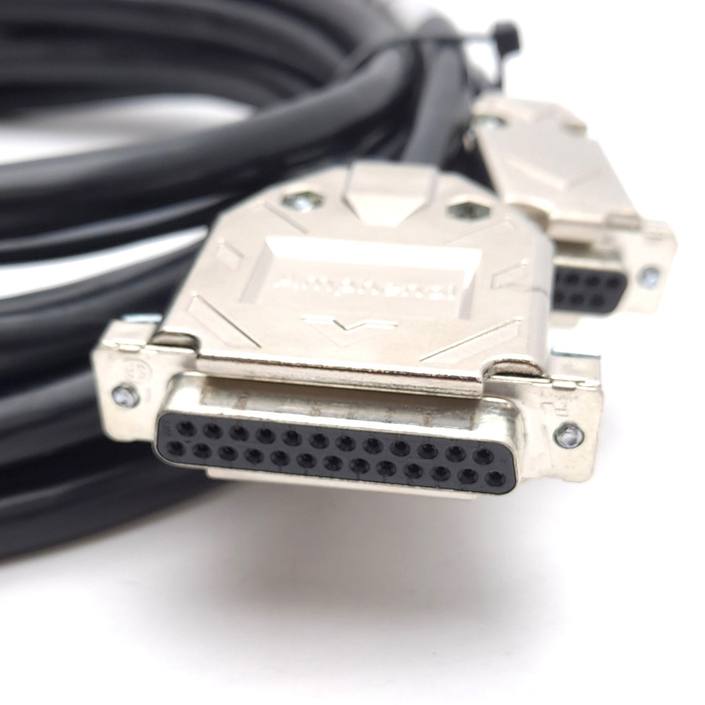 Used Aerotech 630D1839-4 Brushless Motor Feedback Cable, 16ft, DB-25/DB-9 Female