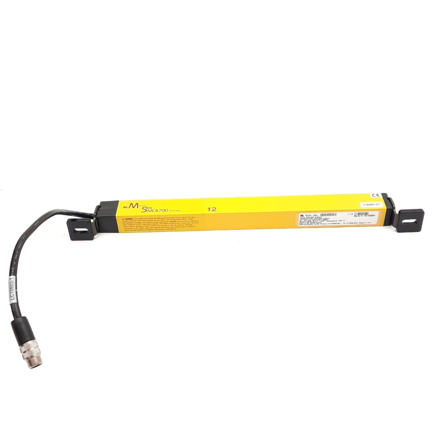 Used Sti MC47SR-12-300-X Light Curtain Transmitter, 48 Beams, 0.7-10ft, M12 5-Pin