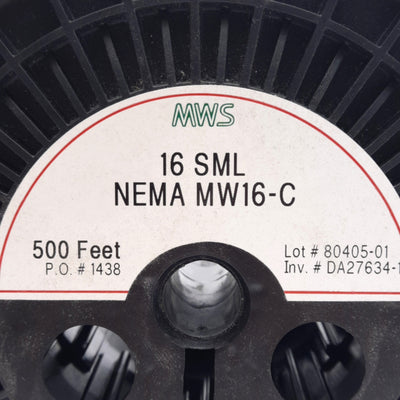New – Open box MWS Industries 16 SML Polyimide Coated Magnet Wire, 16 AWG, NEMA MW16-C, 500ft