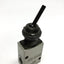 Used SMC VM230-N02-08 3-Port Mechanical Air Valve, Toggle Lever, 1/4" NPT