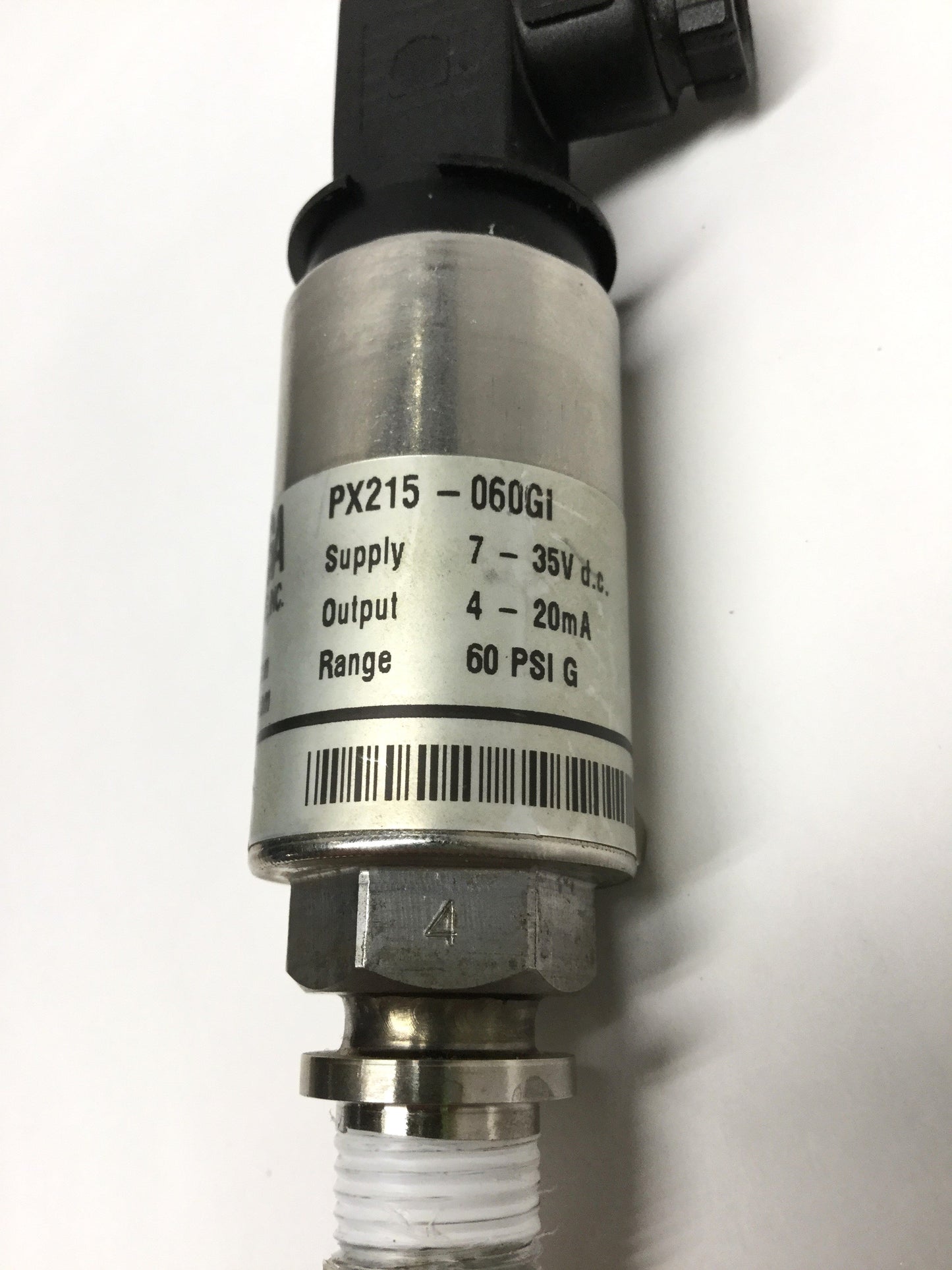 Used Omega PX215-060GI Pressure Transducer Sensor 7-35VDC IN, 4-20mA OUT, 0-60 psi