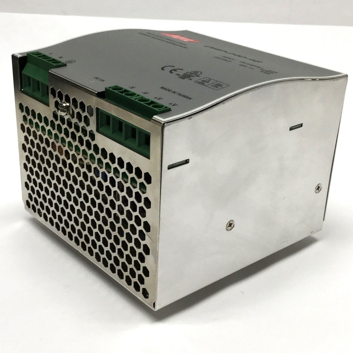 Used Mean Well DRP-240-48 Power Supply, 48VDC 5A Output, 100-240VAC 3.5A Input