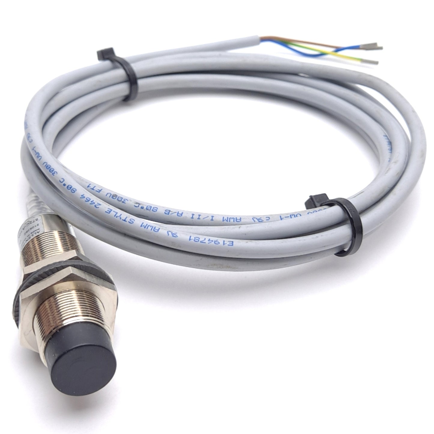 Used Allen Bradley 872C-A10N18-A2 Inductive Proximity Sensor, 10mm, 20-250VAC, N.O.