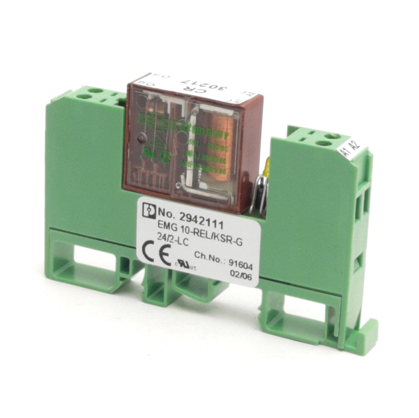 Used Phoenix Contact 2942111 Relay Module 1NC, 250V 8A Max, DIN Rail, 24VDC Coil