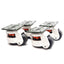 Used Lot of 4 Foot Master GD-60F Swivel Leveling Caster ø50mm, 73mm Plate, 280Kg