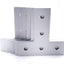 New – Open box Lot of 5 80/20 30-4480 Aluminum “T” Flat Plate 30 Series 5 Hole 90mm x 90mm