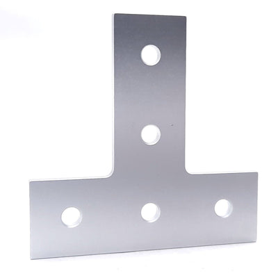 New – Open box Lot of 5 80/20 30-4480 Aluminum “T” Flat Plate 30 Series 5 Hole 90mm x 90mm