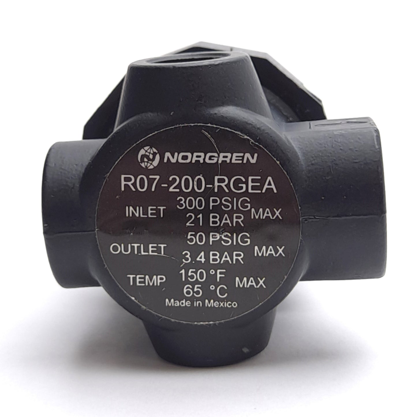 Used Norgren R07-200-RGEA Mini Regulator, 1/4in PTF, 300psig In, 50psig Out