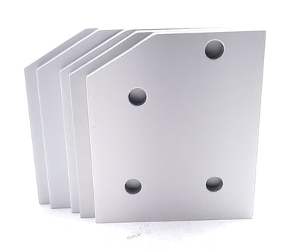 New – Open box Lot of 5 80/20 40-4331 30 Degree Angled Flat Plate 40 Series 4 Hole 93.40mmx80mm