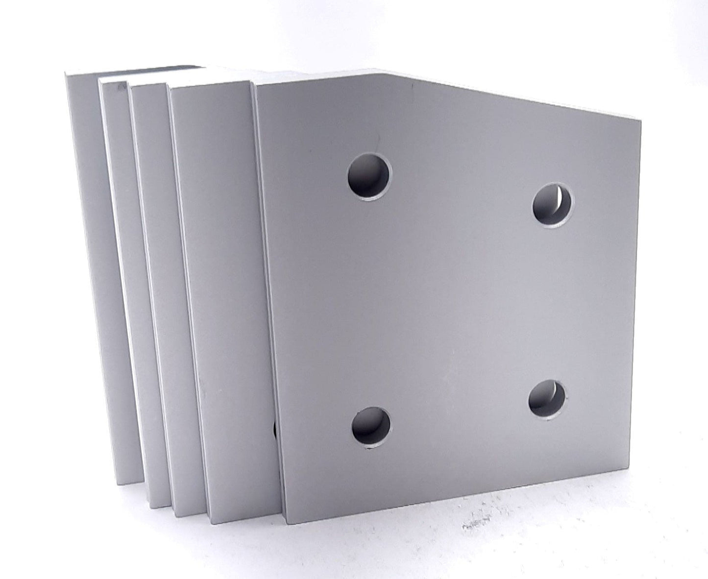 New – Open box Lot of 5 80/20 40-4316 15 Degree Angled Flat Plate 40 Series 4 Hole 94mm x 90mm