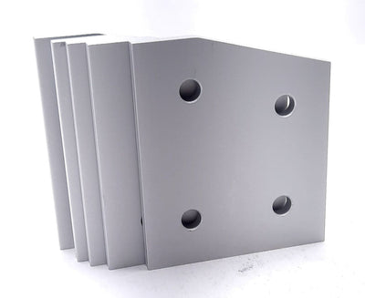New – Open box Lot of 5 80/20 40-4316 15 Degree Angled Flat Plate 40 Series 4 Hole 94mm x 90mm