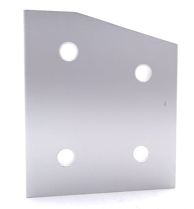 New – Open box Lot of 5 80/20 40-4316 15 Degree Angled Flat Plate 40 Series 4 Hole 94mm x 90mm