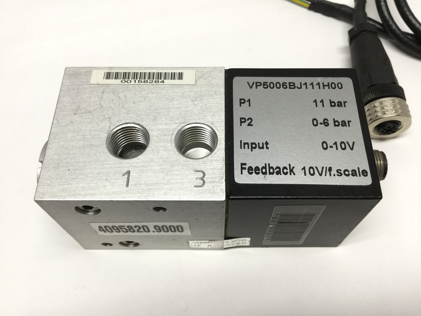 Used Norgren VP5006BJ111H00 Proportional Pressure Control Valve 0-6bar, 0-10V, G1/4"