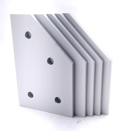 New Lot of 5 80/20 40-4346 45 Degree Angled Flat Plate 40 Series 4 Hole 120mm x 80mm