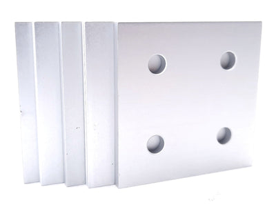 New Lot of 5 80/20 30-4367 Aluminum Square Flat Plate 30 Series 4 Hole 60mm x 60mm