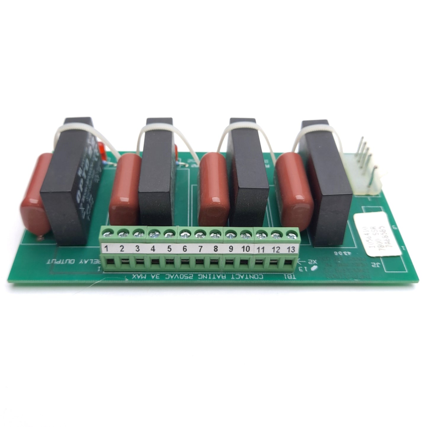 Used Thermotron 7A6585 Relay Board, 4x MP240D4-17 Solid State Relays, 250VAC 3A Max
