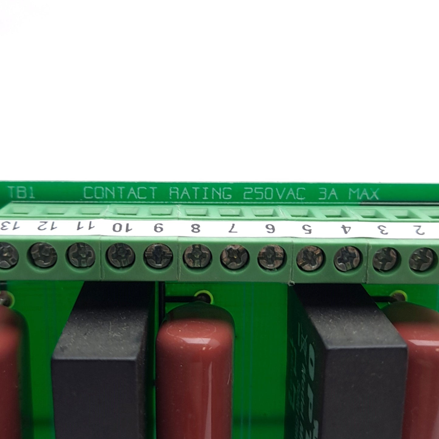 Used Thermotron 7A6585 Relay Board, 4x MP240D4-17 Solid State Relays, 250VAC 3A Max