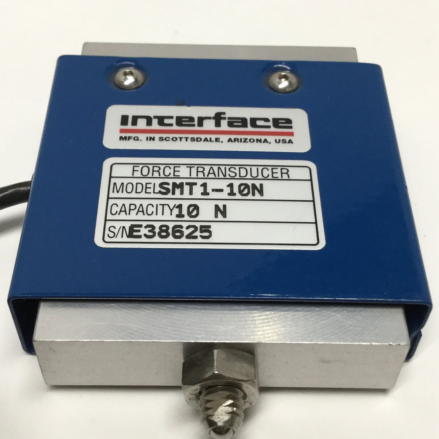 Used Interface SMT1-10N S-Type Load Cell Force Transducer 10N (2.2lb) Capacity, 2mV/V